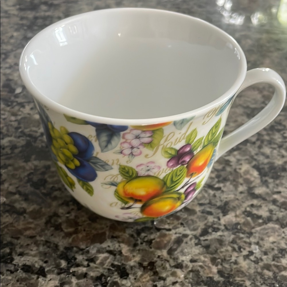 White and Blue Ceramic Dining Mugs English Mug
